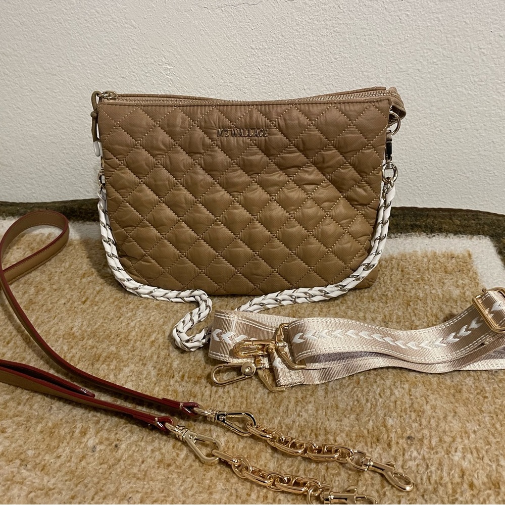 Mz Wallace Large Pippa Caramel and Bright White